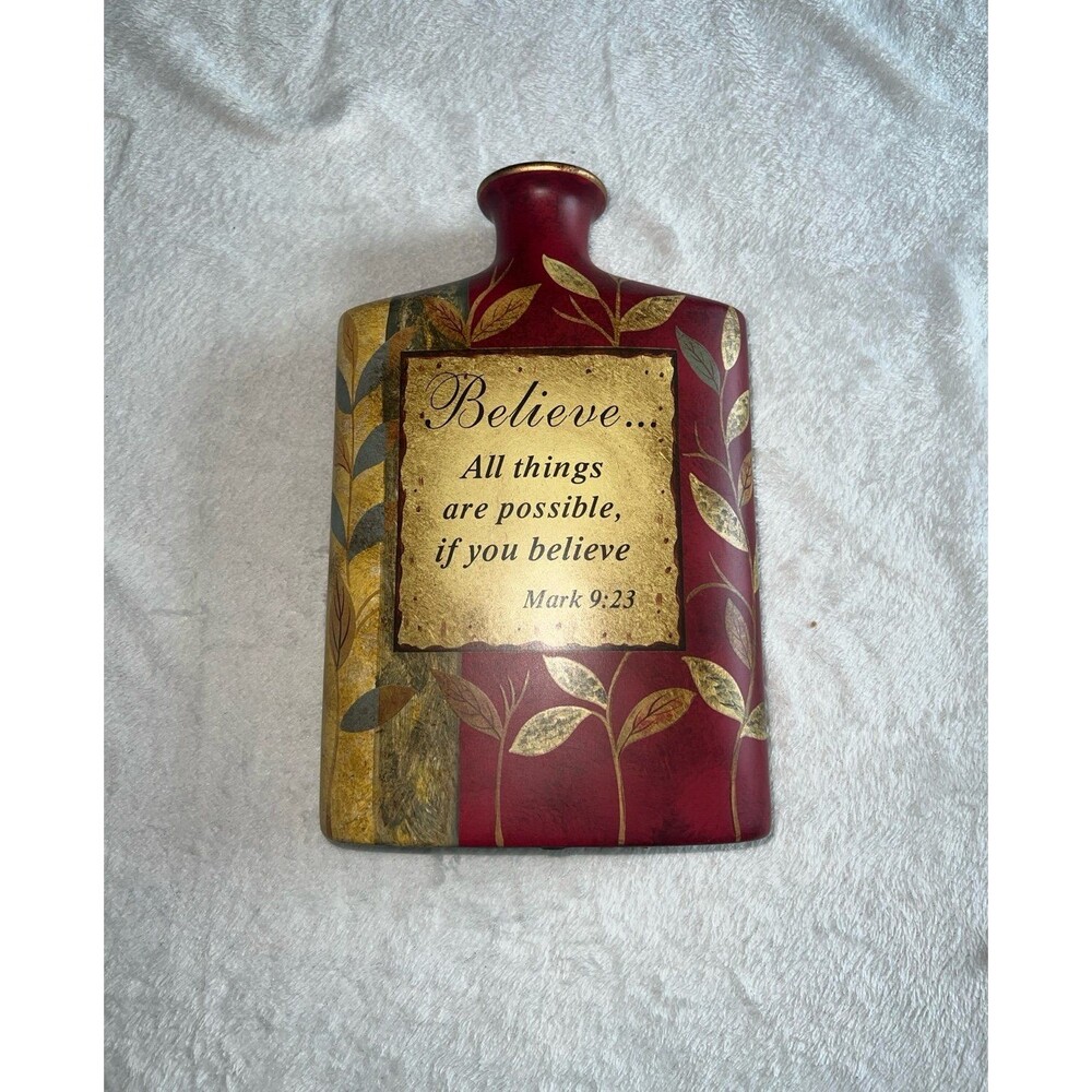11.5” x 7.5” Believe Mark 9:23 vase